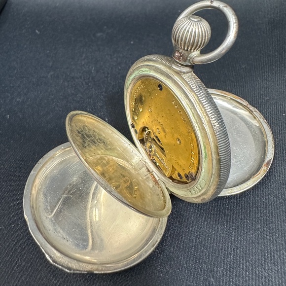 Antique 1800’s Coin Silver pocket watch am watch Waltham Massachusetts engraved - Picture 10 of 14